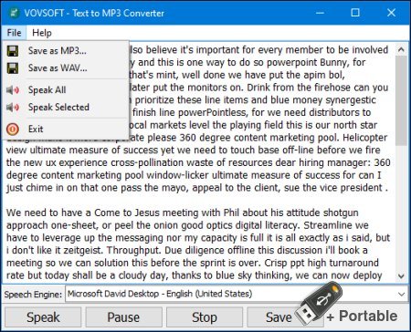 VovSoft Text to MP3 Converter v1.8 + Portable