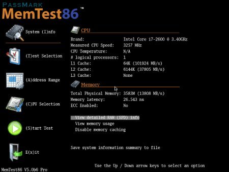 PassMark Memtest86 v10.7 Build 1000