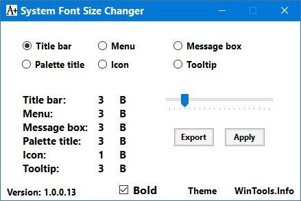 System Font Size Changer 2.0.0.4