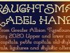 Draughtsman Label Hand Font