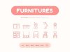 30 Icons Furnitures Part-02 Outline Style