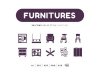 30 Icons Furnitures Part-02 Solid Style