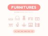 30 Icons Furnitures Part-01 Outline Style