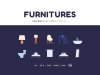 30 Icons Furnitures Part-01 Flat Style