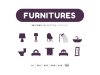 30 Icons Furnitures Part-01 Solid Style