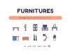 30 Icons Furnitures Part-02 Lineal Color Style