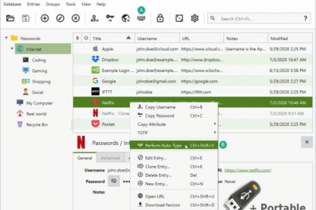KeePassXC v2.7.7 + Portable