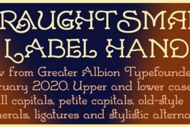 Draughtsman Label Hand Font