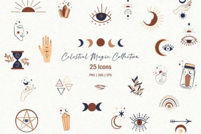 Celestial Magic Clipart Set