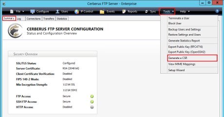 Cerberus FTP Server Enterprise v12.7.1