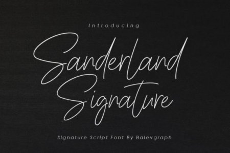 Sanderland Signature Font