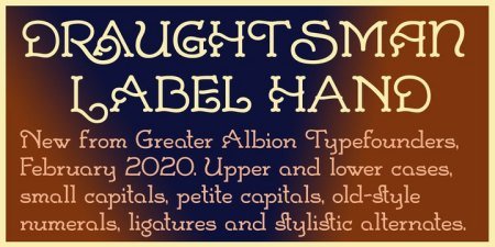 Draughtsman Label Hand Font