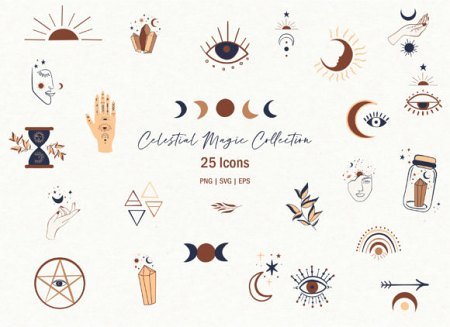 Celestial Magic Clipart Set