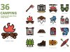 Camping Filled Outline Style Icon