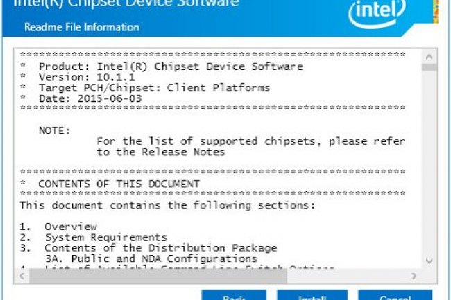 Intel Chipset Device Software v10.1.20020.8623