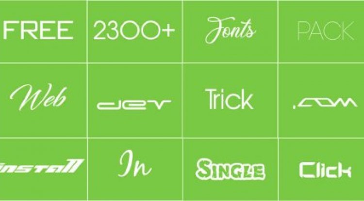 2300+ Fonts Pack