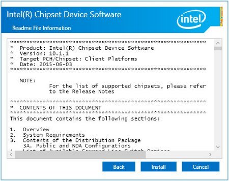 Intel Chipset Device Software 10.1.18793.8276