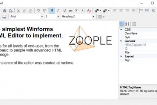 HTML Editor .NET for Winforms 1.9.1.244