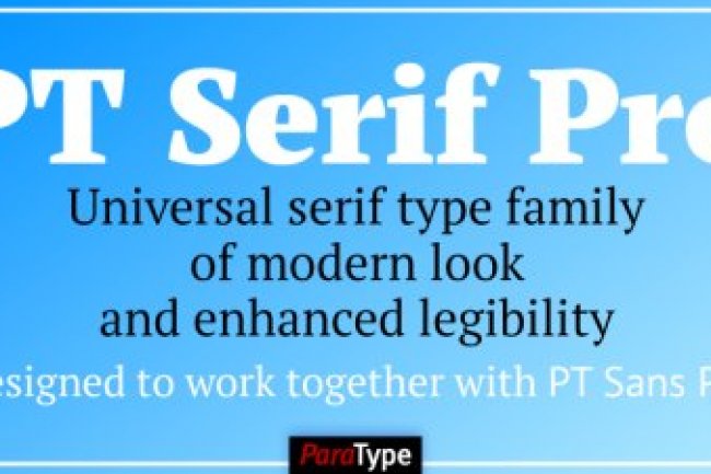 PT Serif Pro Font Family