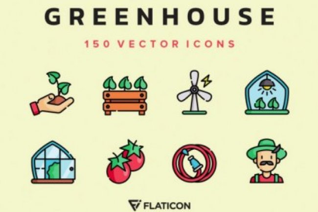 Greenhouse Vector Icons