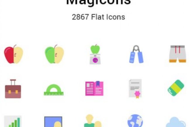 Magicons: 2867 Flat Icons