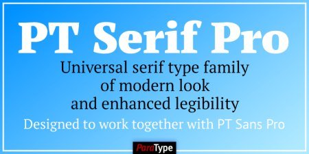 PT Serif Pro Font Family