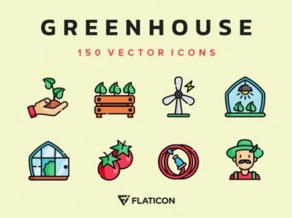 Greenhouse Vector Icons