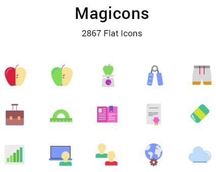 Magicons: 2867 Flat Icons