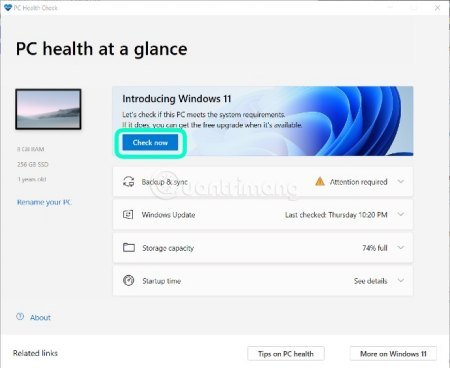 PC Health Check v3.1.2109.29003