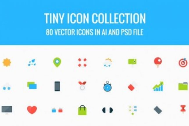 80 Tiny Vector Icons Collection