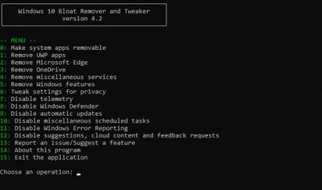 Windows 10 Bloat Remover and Tweaker v5.0