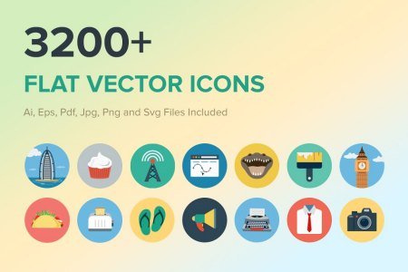 3200+ Flat Vector Icons