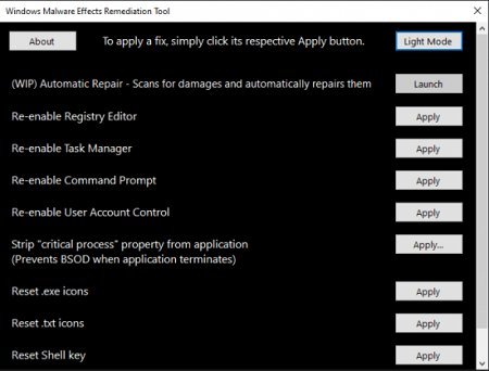 Malware Effects Remediation Tool v4.0.1