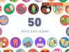 50 Keto Diet Icons