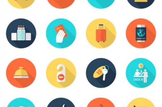 Travel and Vacation Icon Set