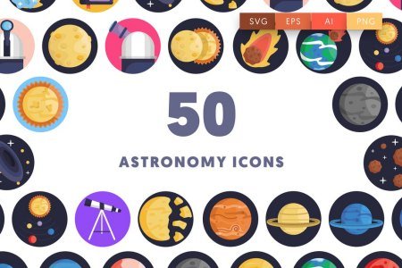 50 Astronomy Icons