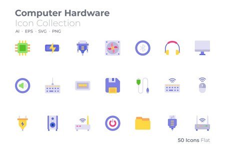 Computer Hardware Color Icon