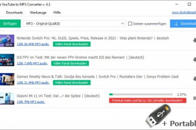 Free YouTube to MP3 Converter Premium v4.3.70.324 + Portable