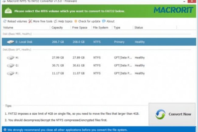 Macrorit NTFS to FAT32 Converter v2.1.0 + Portable