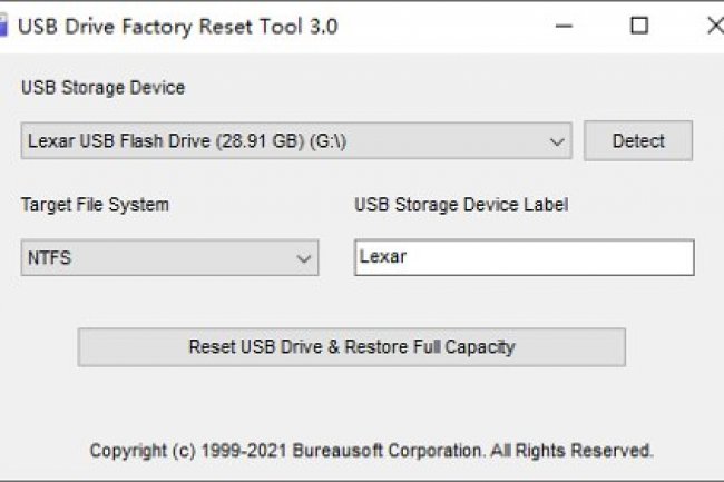 USB Drive Factory Reset Tool 3.0