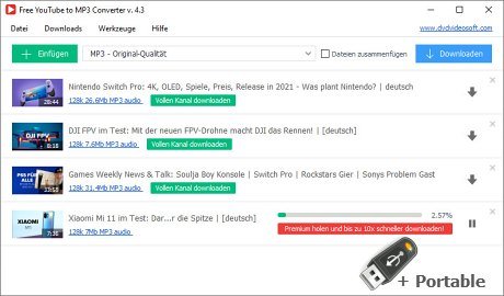 Free YouTube to MP3 Converter Premium v4.3.70.324 + Portable