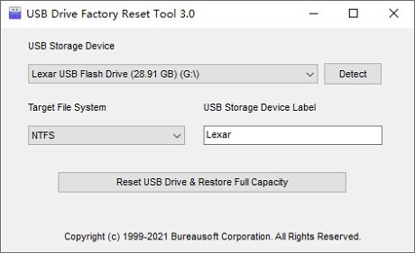 USB Drive Factory Reset Tool 3.0