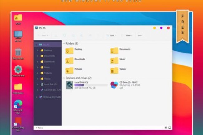 Windows 11 PRO 21H2 10.0.22000.348 - [Flat Build 2]