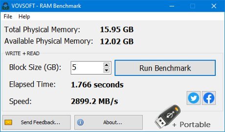 Vovsoft RAM Benchmark v1.1 + Portable