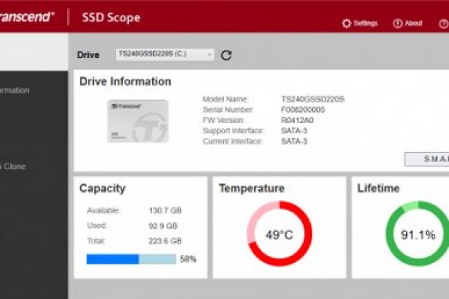 Transcend SSD Scope v4.25
