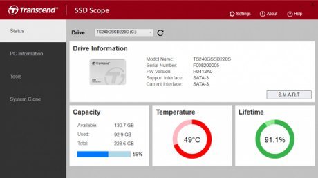 Transcend SSD Scope v4.22