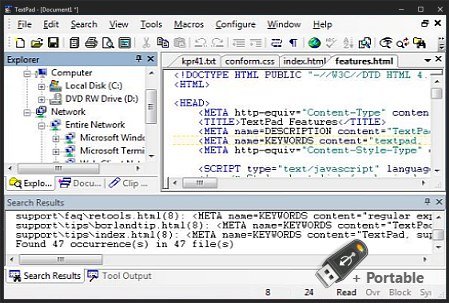 TextPad v8.11.0 + Portable