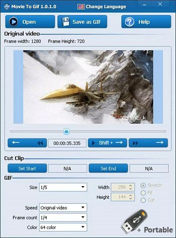 Movie To GIF v3.3.0.0 + Portable