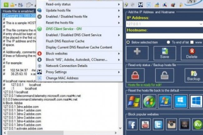 Hosts File Editor+ v1.5.16 Multilingual