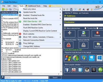 Hosts File Editor+ 1.5.13 Multilingual